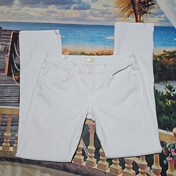 Mother Denim - Mother White Glass Slipper Rascal Jeans Size 30